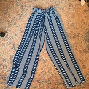 High waisted wide leg pants